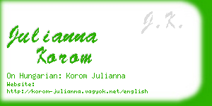 julianna korom business card